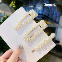 Fashion 1Set Women Girls Cute Pearls Hair Clips Sweet Headwear Hair Ornament Hairpin Barrette Headband Hair Accessories