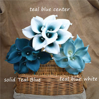 Navy Blue Picasso Calla Lilies Real Touch Flowers For Wedding Bouquets Centerpieces artificial flowers for wedding
