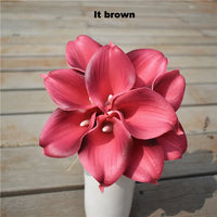 Navy Blue Picasso Calla Lilies Real Touch Flowers For Wedding Bouquets Centerpieces artificial flowers for wedding