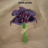 Navy Blue Picasso Calla Lilies Real Touch Flowers For Wedding Bouquets Centerpieces artificial flowers for wedding