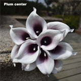 Navy Blue Picasso Calla Lilies Real Touch Flowers For Wedding Bouquets Centerpieces artificial flowers for wedding