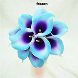 Navy Blue Picasso Calla Lilies Real Touch Flowers For Wedding Bouquets Centerpieces artificial flowers for wedding