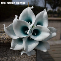 Navy Blue Picasso Calla Lilies Real Touch Flowers For Wedding Bouquets Centerpieces artificial flowers for wedding