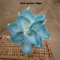 Navy Blue Picasso Calla Lilies Real Touch Flowers For Wedding Bouquets Centerpieces artificial flowers for wedding