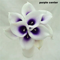 Navy Blue Picasso Calla Lilies Real Touch Flowers For Wedding Bouquets Centerpieces artificial flowers for wedding