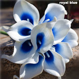 Navy Blue Picasso Calla Lilies Real Touch Flowers For Wedding Bouquets Centerpieces artificial flowers for wedding
