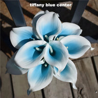 Navy Blue Picasso Calla Lilies Real Touch Flowers For Wedding Bouquets Centerpieces artificial flowers for wedding