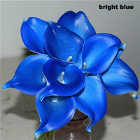 Navy Blue Picasso Calla Lilies Real Touch Flowers For Wedding Bouquets Centerpieces artificial flowers for wedding