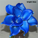 Navy Blue Picasso Calla Lilies Real Touch Flowers For Wedding Bouquets Centerpieces artificial flowers for wedding