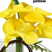 Navy Blue Picasso Calla Lilies Real Touch Flowers For Wedding Bouquets Centerpieces artificial flowers for wedding