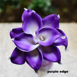 Navy Blue Picasso Calla Lilies Real Touch Flowers For Wedding Bouquets Centerpieces artificial flowers for wedding
