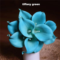Navy Blue Picasso Calla Lilies Real Touch Flowers For Wedding Bouquets Centerpieces artificial flowers for wedding
