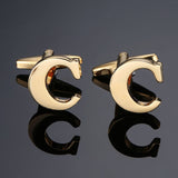 New high quality gold letters A-Z name Cufflinks men French shirt Cufflinks