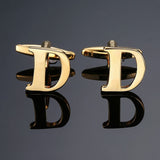 New high quality gold letters A-Z name Cufflinks men French shirt Cufflinks