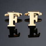 New high quality gold letters A-Z name Cufflinks men French shirt Cufflinks