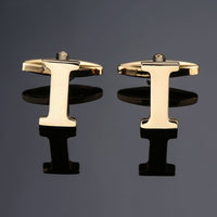 New high quality gold letters A-Z name Cufflinks men French shirt Cufflinks
