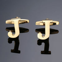 New high quality gold letters A-Z name Cufflinks men French shirt Cufflinks