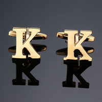 New high quality gold letters A-Z name Cufflinks men French shirt Cufflinks