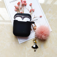 Cute Silicone High Quality Case for Apple Airpods 1 2 Accessories Bluetooth Earphone Case Cover Girl Heart Tassel Decor Key Ring