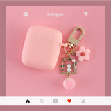 Cute Silicone High Quality Case for Apple Airpods 1 2 Accessories Bluetooth Earphone Case Cover Girl Heart Tassel Decor Key Ring