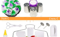 Cake Decorating Tools Kit Turntable Pastry Nozzles For Cream Confectionery Bags Icing Piping Nozzles Tips Baking Tools For Cakes