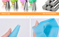 Cake Decorating Tools Kit Turntable Pastry Nozzles For Cream Confectionery Bags Icing Piping Nozzles Tips Baking Tools For Cakes