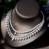 4pcs Bridal Zirconia Jewelry Sets Luxury Dubai Nigeria Crystal Wedding Jewelry Sets for Women Party