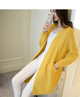 Long Cardigan Women Sweater Autumn Winter Bat Sleeve Knitted Sweater Plus Size Jacket Loose Ladies Sweaters Cardigans 3XL