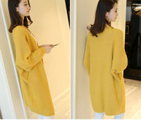 Long Cardigan Women Sweater Autumn Winter Bat Sleeve Knitted Sweater Plus Size Jacket Loose Ladies Sweaters Cardigans 3XL