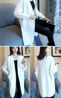 Long Cardigan Women Sweater Autumn Winter Bat Sleeve Knitted Sweater Plus Size Jacket Loose Ladies Sweaters Cardigans 3XL