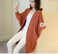 Long Cardigan Women Sweater Autumn Winter Bat Sleeve Knitted Sweater Plus Size Jacket Loose Ladies Sweaters Cardigans 3XL