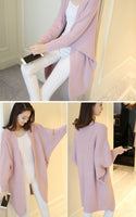 Long Cardigan Women Sweater Autumn Winter Bat Sleeve Knitted Sweater Plus Size Jacket Loose Ladies Sweaters Cardigans 3XL