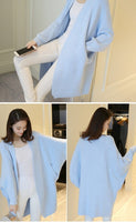 Long Cardigan Women Sweater Autumn Winter Bat Sleeve Knitted Sweater Plus Size Jacket Loose Ladies Sweaters Cardigans 3XL