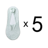 5 Pairs Fashion Women Girls Summer Socks Style Lace Flower Short Sock Antiskid Invisible Ankle Socks  7 colors