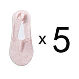 5 Pairs Fashion Women Girls Summer Socks Style Lace Flower Short Sock Antiskid Invisible Ankle Socks  7 colors