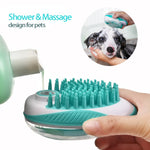 Pet Dog Bath Brush Comb Pet SPA Massage Brush Soft Silicone Dogs Cats Shower Hair Grooming Cmob Dog Cleaning Tool Pet Supplies