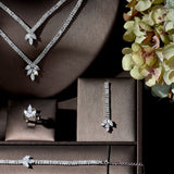 Hot Wedding Bridal Jewelry Sets for Women Elegant Party Gifts Fashion Cubic Zirconia Big Wedding Jewelry Sets