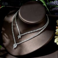 Hot Wedding Bridal Jewelry Sets for Women Elegant Party Gifts Fashion Cubic Zirconia Big Wedding Jewelry Sets