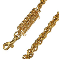 Gold Silver Stainless Steel Dog Traction Rope Explosion-proof Pet Dog Chain Anti-bite Leash for Large Dogs Pitbull Doberman