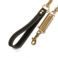 Gold Silver Stainless Steel Dog Traction Rope Explosion-proof Pet Dog Chain Anti-bite Leash for Large Dogs Pitbull Doberman