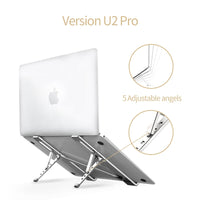 COOLCOLD Laptop Stand Height Adjustable Aluminum Laptop Riser Holder Portable Ergonomic Notebook to 17 inch for MacBook Air Pro