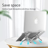 COOLCOLD Laptop Stand Height Adjustable Aluminum Laptop Riser Holder Portable Ergonomic Notebook to 17 inch for MacBook Air Pro