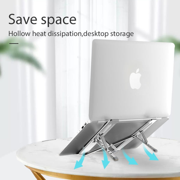 COOLCOLD Laptop Stand Height Adjustable Aluminum Laptop Riser Holder Portable Ergonomic Notebook to 17 inch for MacBook Air Pro