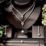 Hot Wedding Bridal Jewelry Sets for Women Elegant Party Gifts Fashion Cubic Zirconia Big Wedding Jewelry Sets