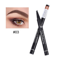 5 Colors Eyebrow Pen Waterproof 4 Fork Tip Eyebrow Tattoo Pencil Cosmetic Long Lasting Natural Dark Brown Liquid Eye Brow Pencil