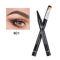 5 Colors Eyebrow Pen Waterproof 4 Fork Tip Eyebrow Tattoo Pencil Cosmetic Long Lasting Natural Dark Brown Liquid Eye Brow Pencil