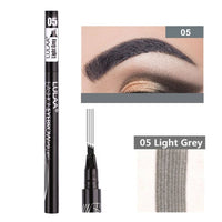 5 Colors Eyebrow Pen Waterproof 4 Fork Tip Eyebrow Tattoo Pencil Cosmetic Long Lasting Natural Dark Brown Liquid Eye Brow Pencil