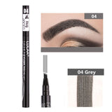 5 Colors Eyebrow Pen Waterproof 4 Fork Tip Eyebrow Tattoo Pencil Cosmetic Long Lasting Natural Dark Brown Liquid Eye Brow Pencil