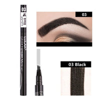 5 Colors Eyebrow Pen Waterproof 4 Fork Tip Eyebrow Tattoo Pencil Cosmetic Long Lasting Natural Dark Brown Liquid Eye Brow Pencil