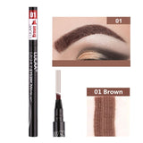 5 Colors Eyebrow Pen Waterproof 4 Fork Tip Eyebrow Tattoo Pencil Cosmetic Long Lasting Natural Dark Brown Liquid Eye Brow Pencil